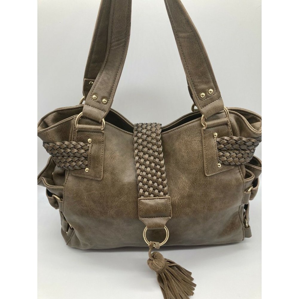 Steve Madden Olive Green Weave Basket Look - image 1